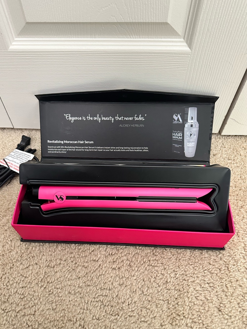 Straight Ahead Bionic Pro Ceramic Flat 1” Iron Gold Collection in Pink EUC RARE